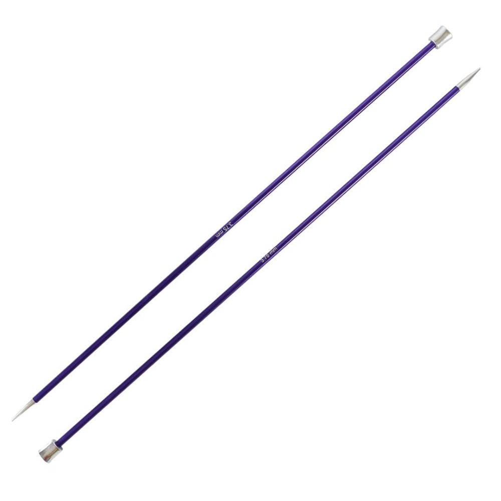 KnitPro Zing Aluminium Single Point Straight Knitting Needles 3.75mm/25cm