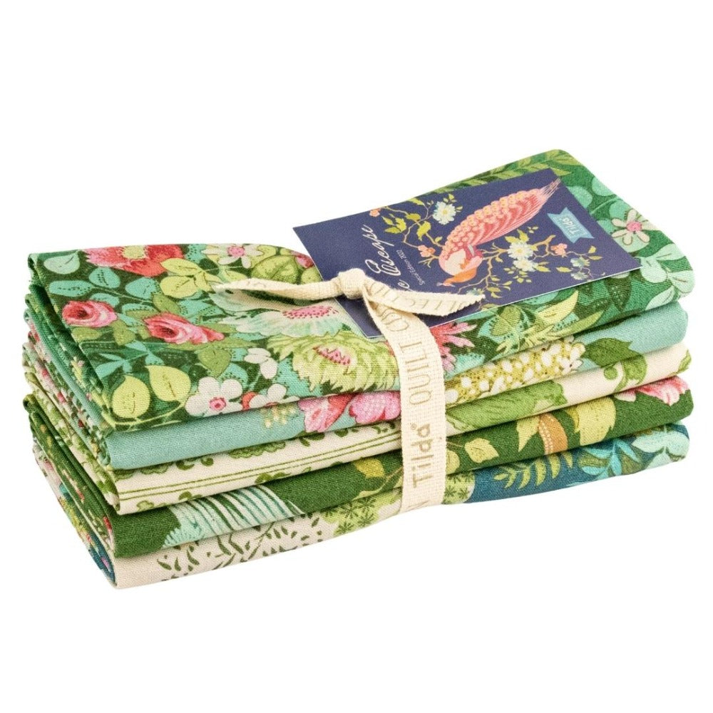 Tilda Chic Escape Five Piece Fat Quarter Bundle Green/Teal