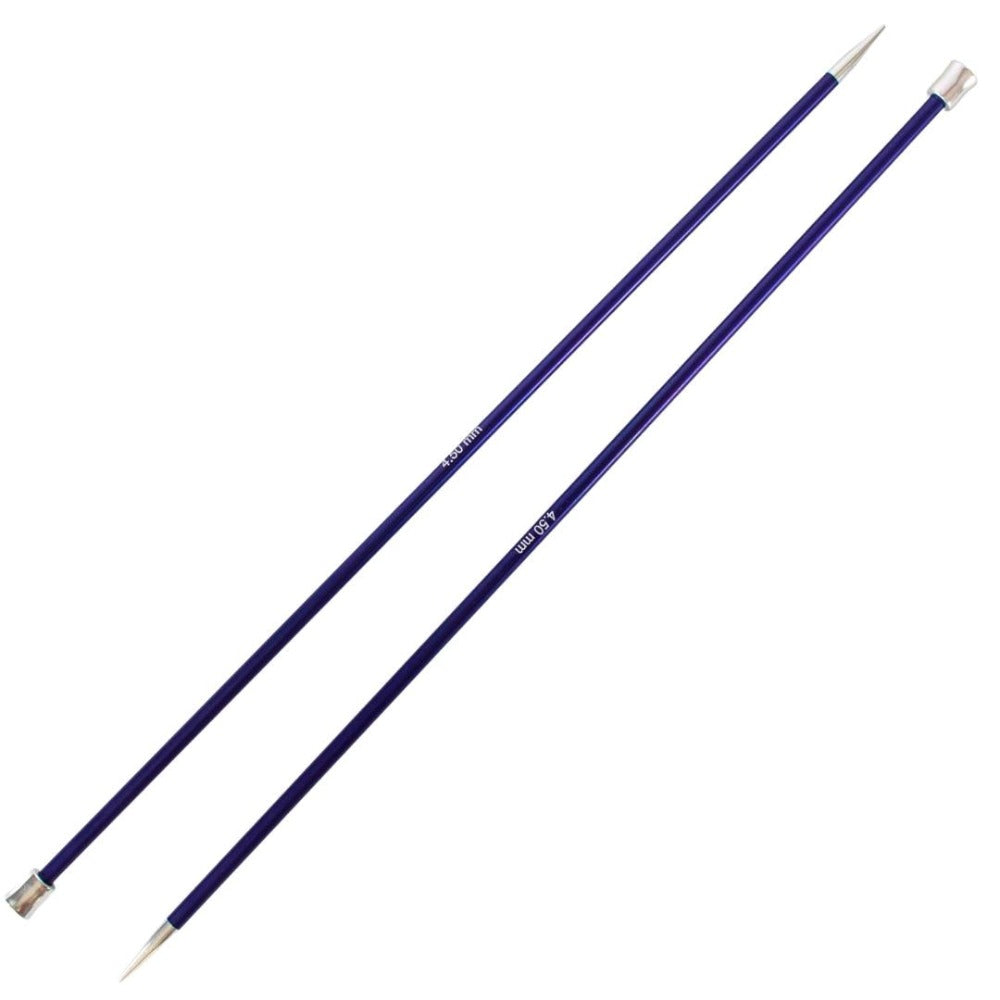 KnitPro Zing Aluminium Single Point Straight Knitting Needle 4.5mm/25cm