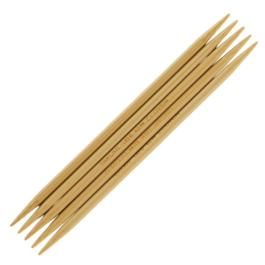 Clover Takumi Bamboo Double Pointed Knitting Needles 4.0mm/13cm