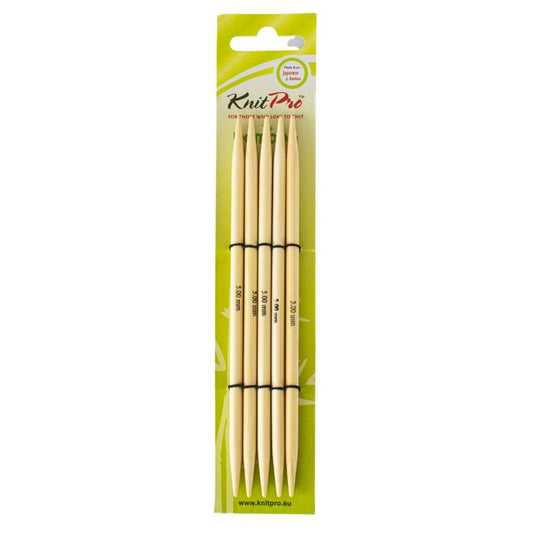 KnitPro Bamboo Double Pointed Knitting Needles 5.0mm/15cm