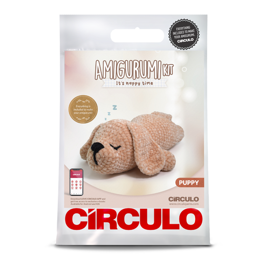 Circulo Amigurumi Kit "It's Nappy Time" Puppy kit packaging