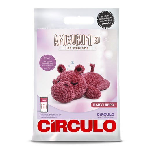 Circulo Amigurumi Kit "It's Nappy Time" Baby Hippo kit packaging