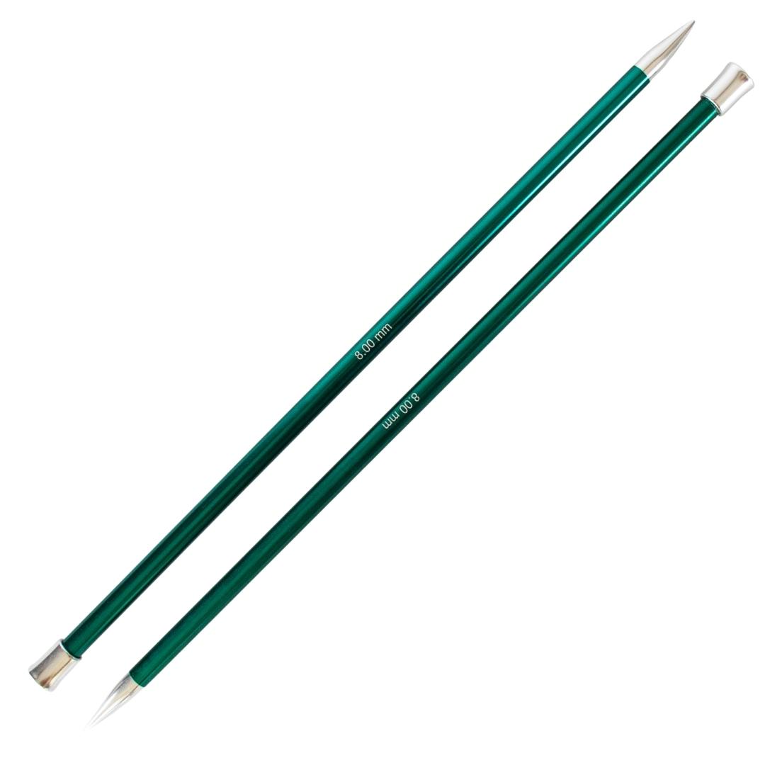 KnitPro Zing Aluminium Single Point Straight Knitting Needles 8.0mm/25cm