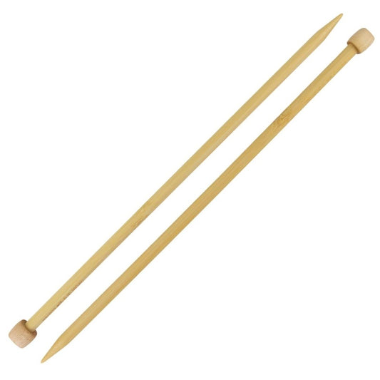 Clover Takumi Bamboo Straight Single Point Knitting Needles 9.0mm/36cm