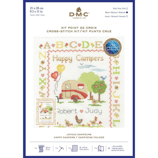 DMC BK1923 Happy Campers Counted Cross Stitch Kit
