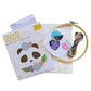 "Panda" Beginner's Felt Applique Kit with Hoop Frame