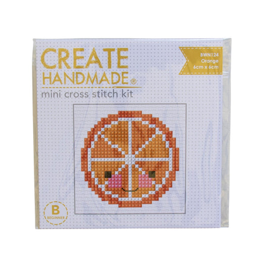 BWN124 Mini Beginner's Cross Stitch Kit "Orange"