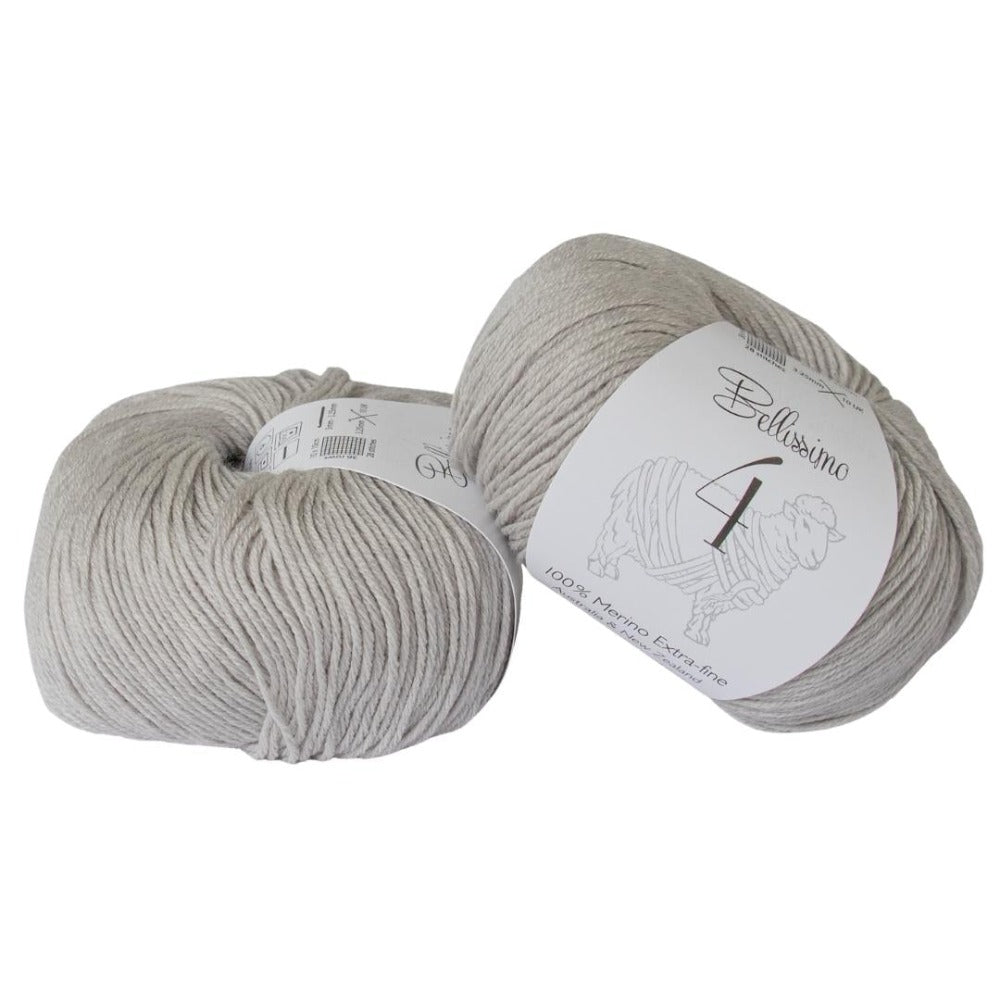 Bellissimo Extra Fine Merino 4 Ply 405 Silver