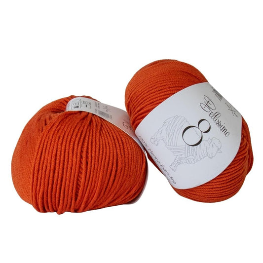 Bellissimo Extra Fine Merino 8 Ply 209 Burnt Orange