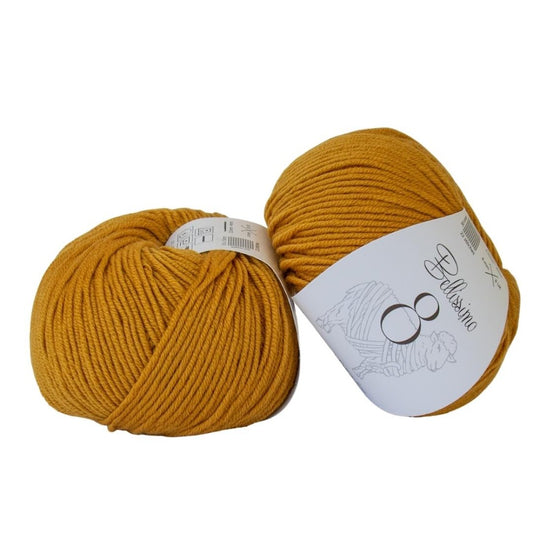 Bellissimo Extra Fine Merino 8 Ply 240 Mustard