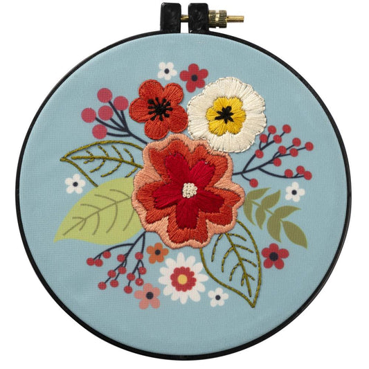 49462E Bucilla Floral Bouquet Embroidery Kit