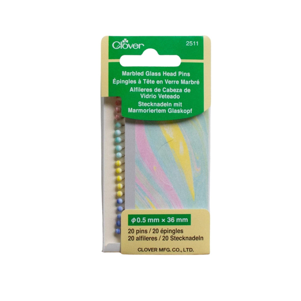 Clover 2511 Marbled Glass Head Pins