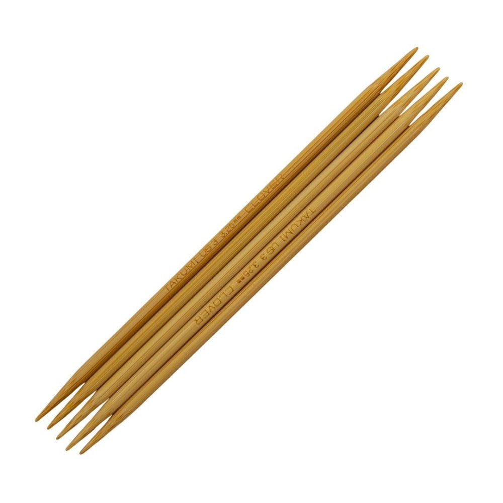 Clover Takumi Bamboo Double Pointed Knitting Needles 3.25mm/13cm