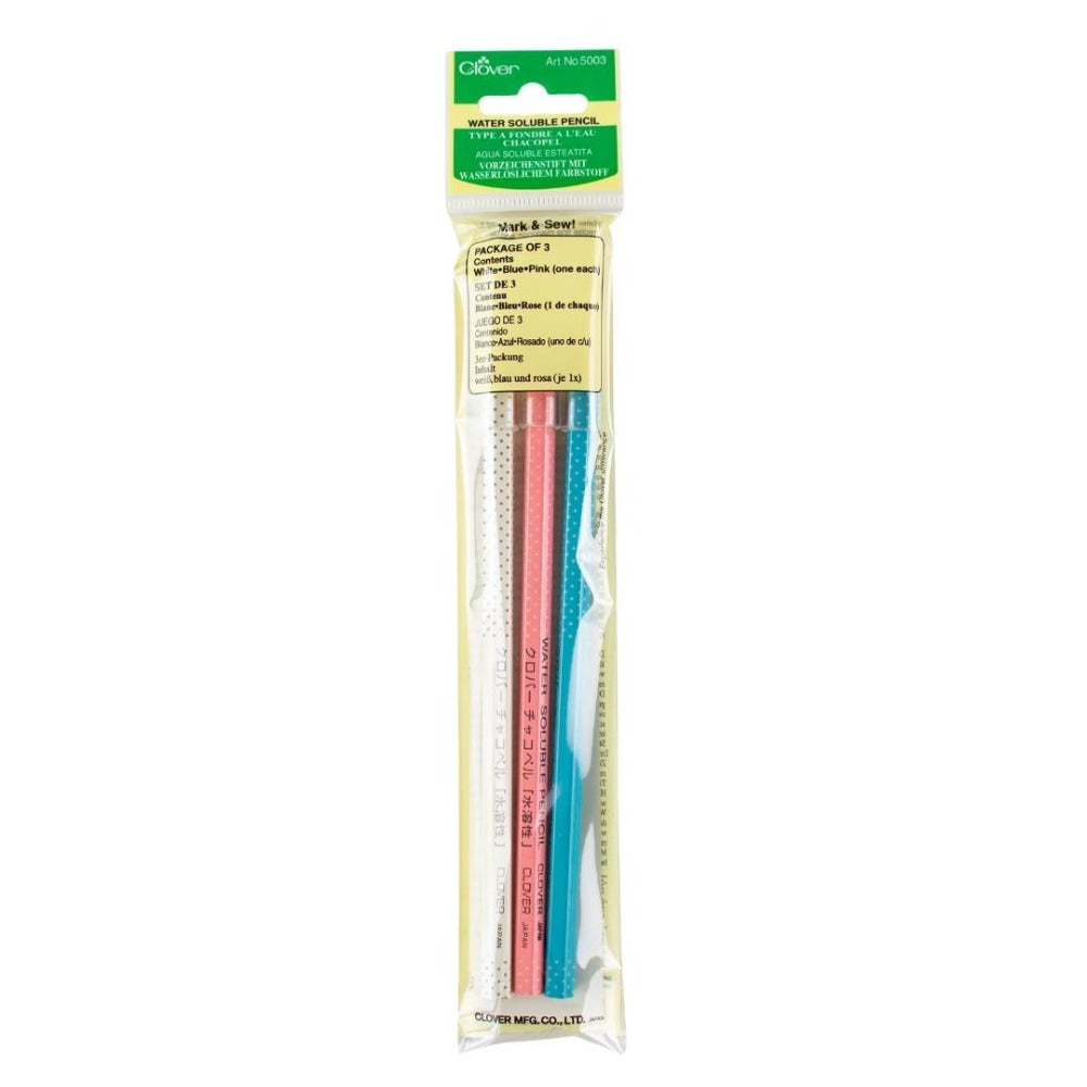 Clover 5003 Water Soluble Pencil Pack of Three