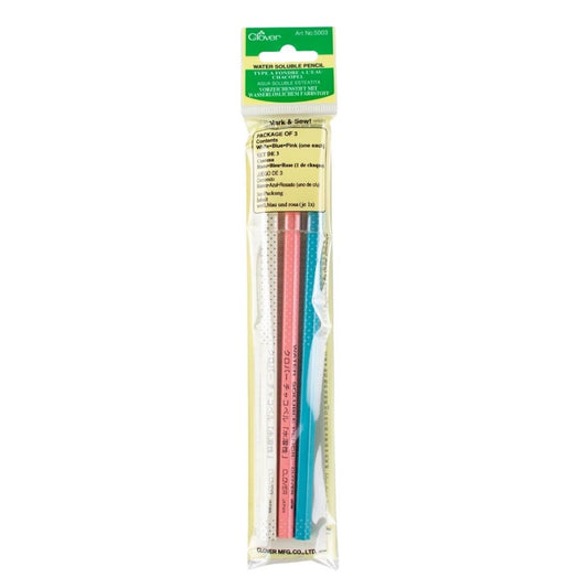 Clover 5003 Water Soluble Pencil Pack of Three