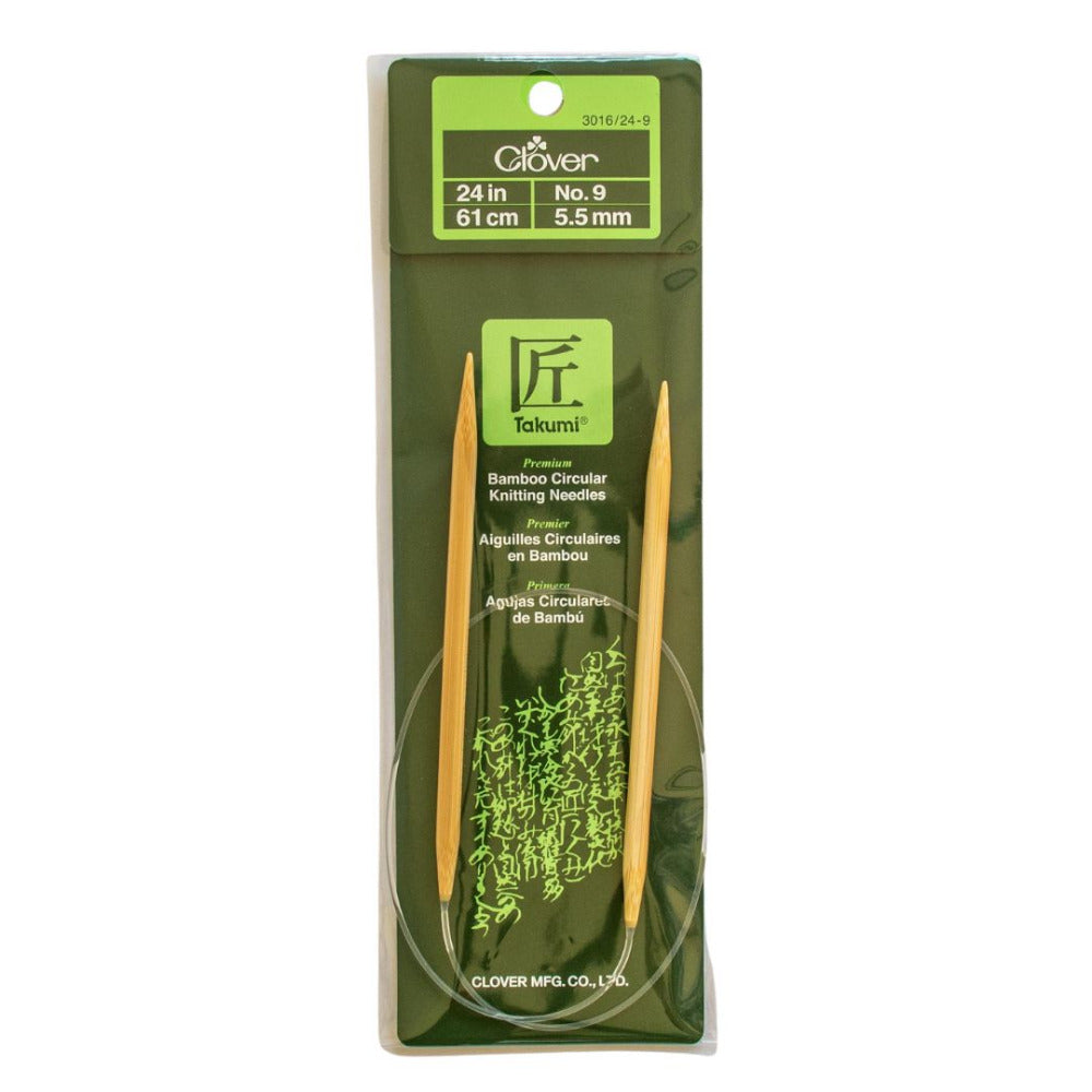 Clover Takumi Bamboo Fixed Circular Knitting Needle 5.5mm/61cm