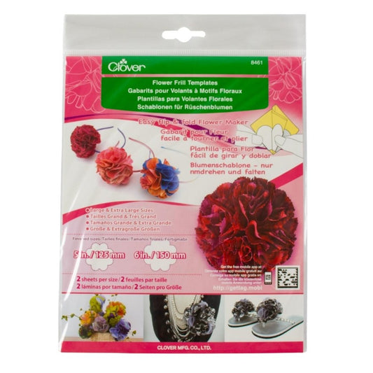 Clover 8461 Flower Frills Templates Large and Extra Large/125mm-150mm