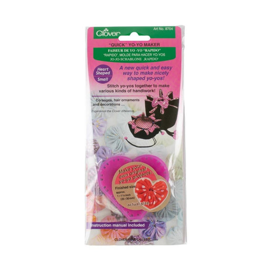 Clover 8704 Heart Shaped Yo Yo Maker-Small 25mm x 30mm