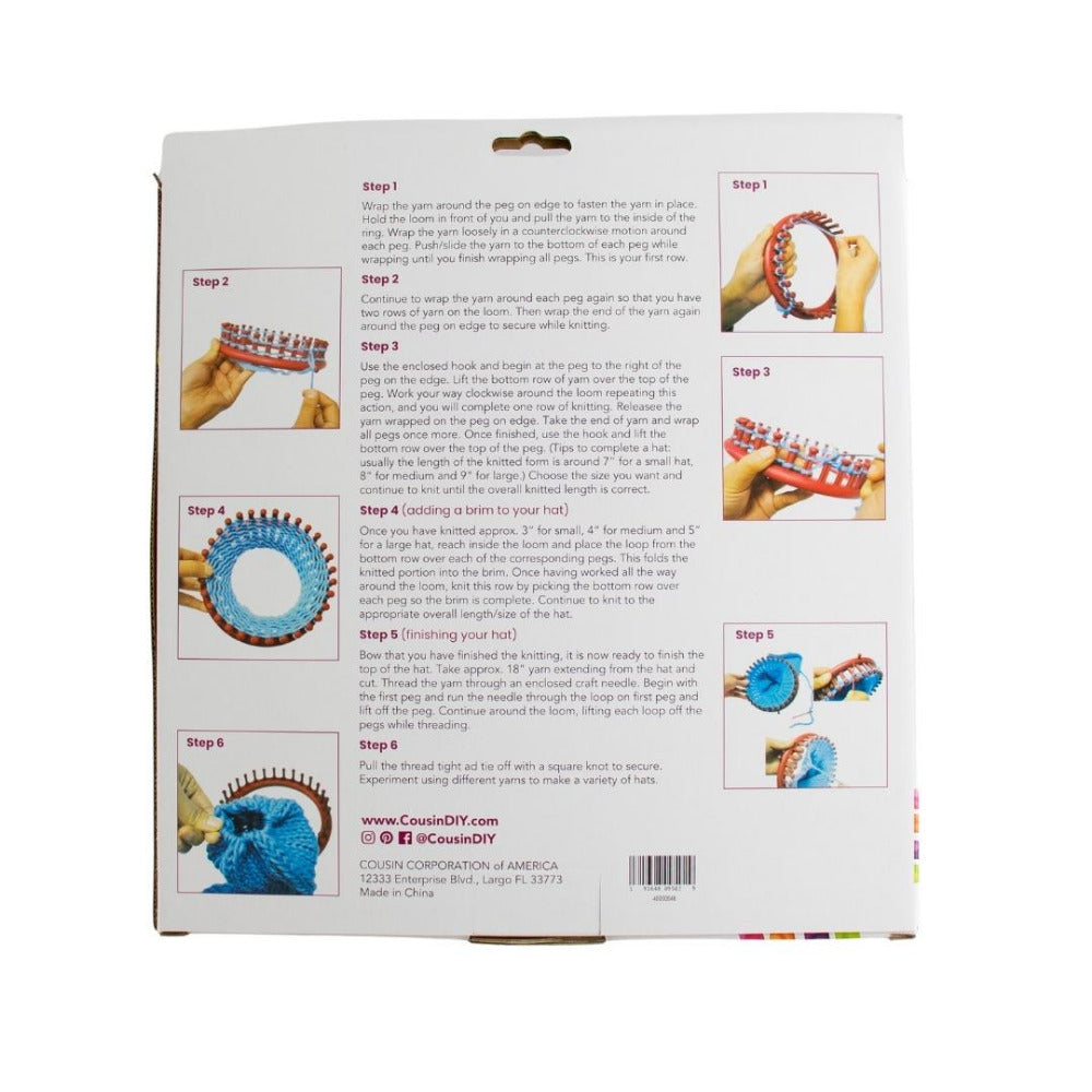 Cousin Easy Knitting Round Loom Kit 6/Pkg