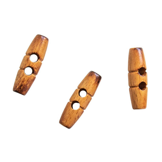 Tapered Two Hole Timber Toggle 38mm