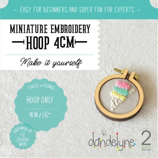 DL0004 Dandelyne Miniature Hoop Pack 4cm Diameter Round