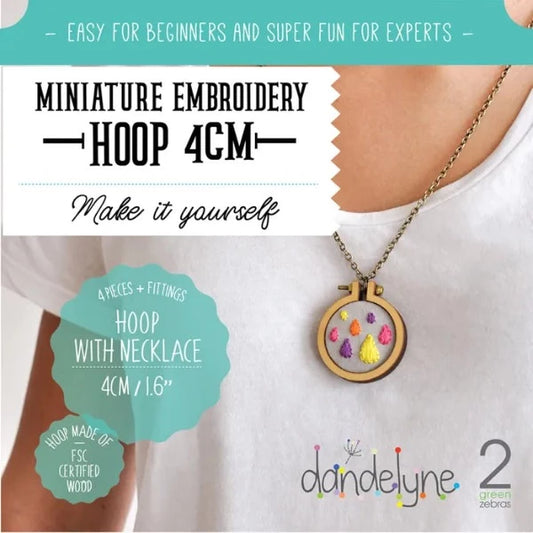 DL0006 Dandelyne Miniature Hoop Pack 4cm Diameter Round with Necklace
