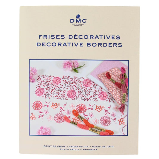 DMC Frises Decoratives- Decorative Borders, Counted Cross Stitch Pattern Book