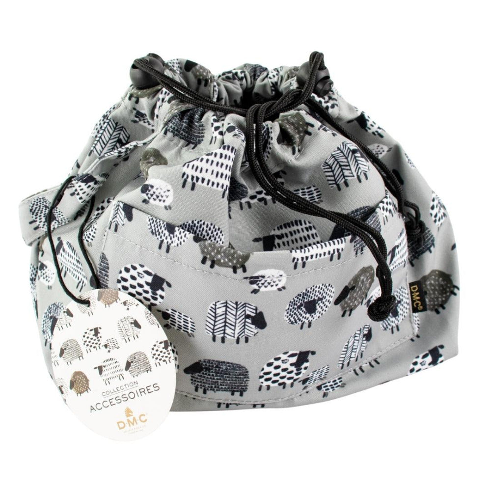 DMC Storage Bag with Drawstring and Wrist Strap Grey