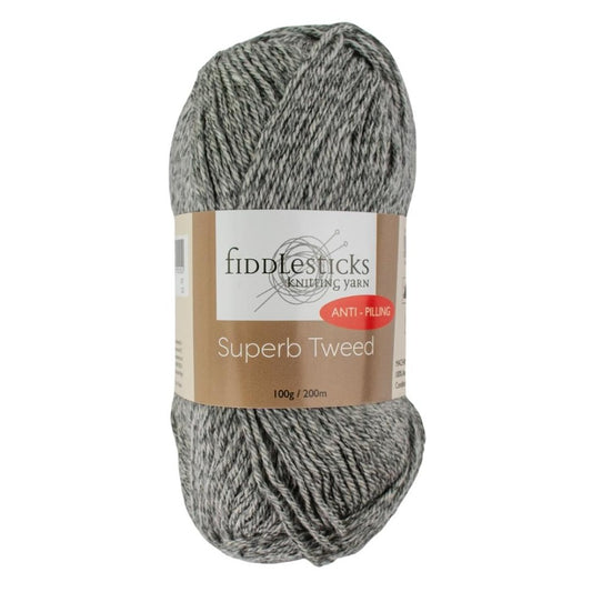 Fiddlesticks Superb Tweed 10 Ply 75111 Grey