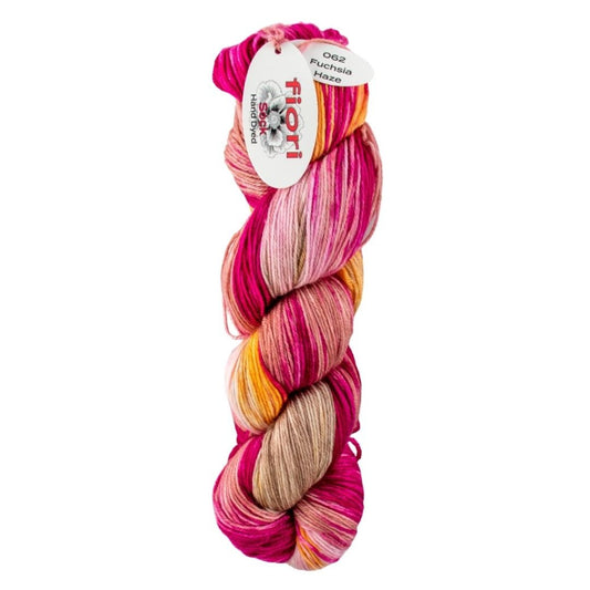 Fiori Hand Dyed Sock 062 Fuchsia Haze