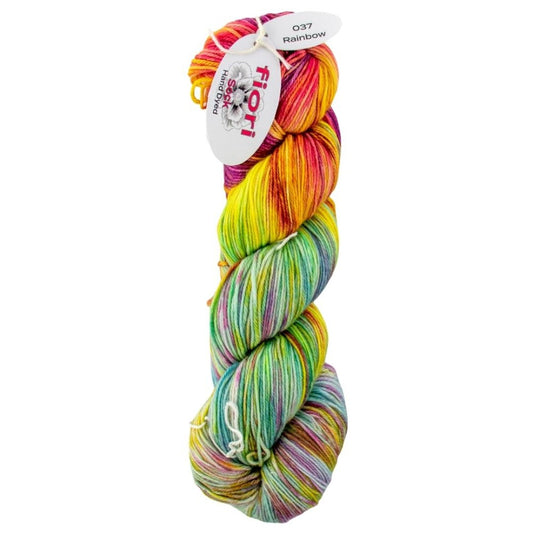 Fiori Hand Dyed Sock 037 Rainbow