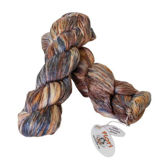 Fiori Lace Hand Dyed Merino Silk 225 Tortoise Shell