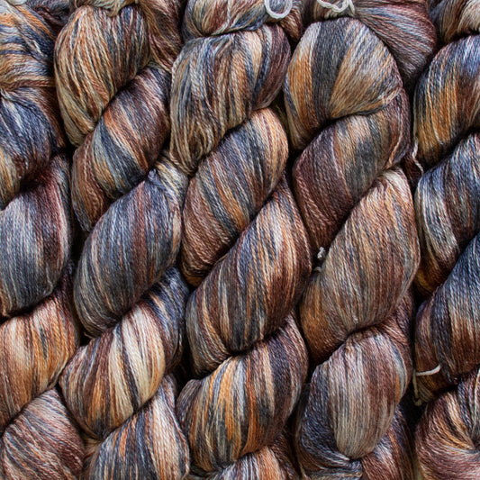 Fiori Lace Hand Dyed Merino Silk 225 Tortoise Shell