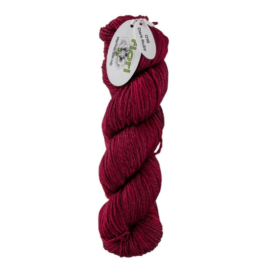 Fiori Hand Dyed Merino Silk DK 016 Dark Ruby