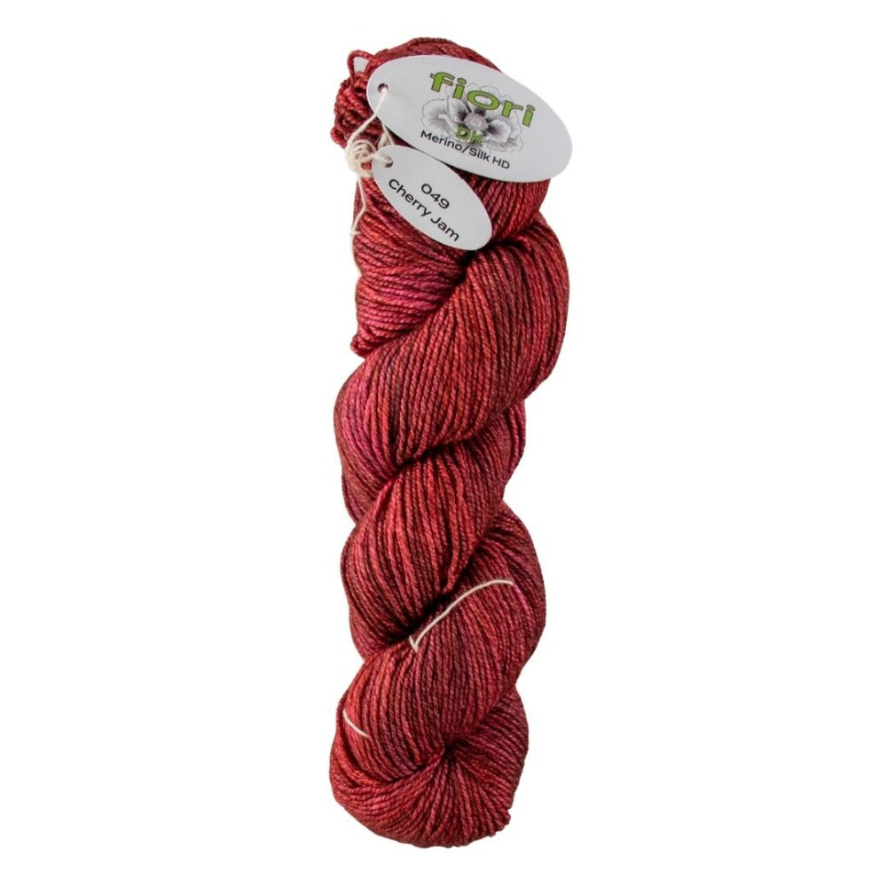 Fiori Hand Dyed Merino Silk DK 049 Cherry Jam