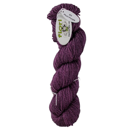 Fiori Hand Dyed Merino Silk DK 211 Plum Purple
