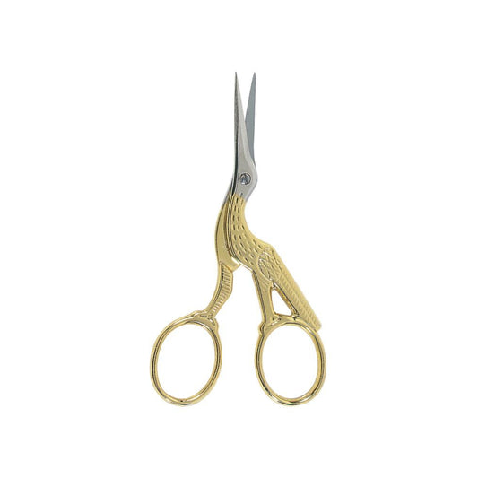 Gingher Gold Plated Stork Scissors 3-1/2 Inch/8.9cm