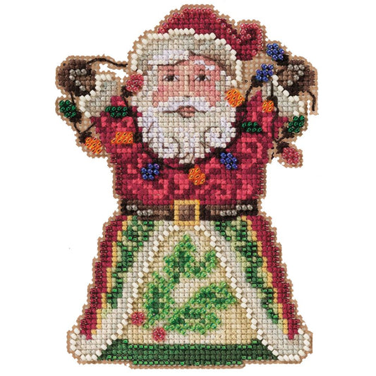Mill Hill JS20-2111 Jim Shore Santa With Lights Counted Cross Stitch Kits