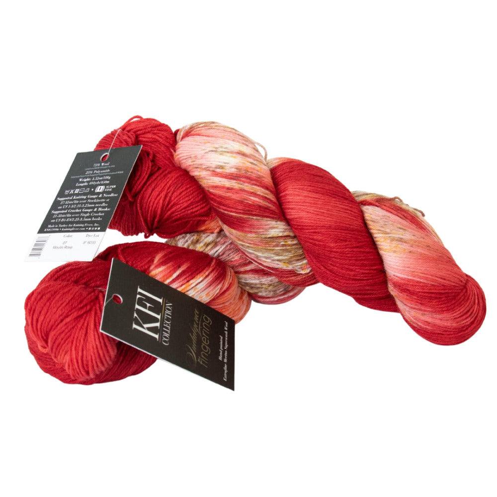 KFI Collection Indulgence Hand Painted Fingering 4 Ply 07 Moulin Rose