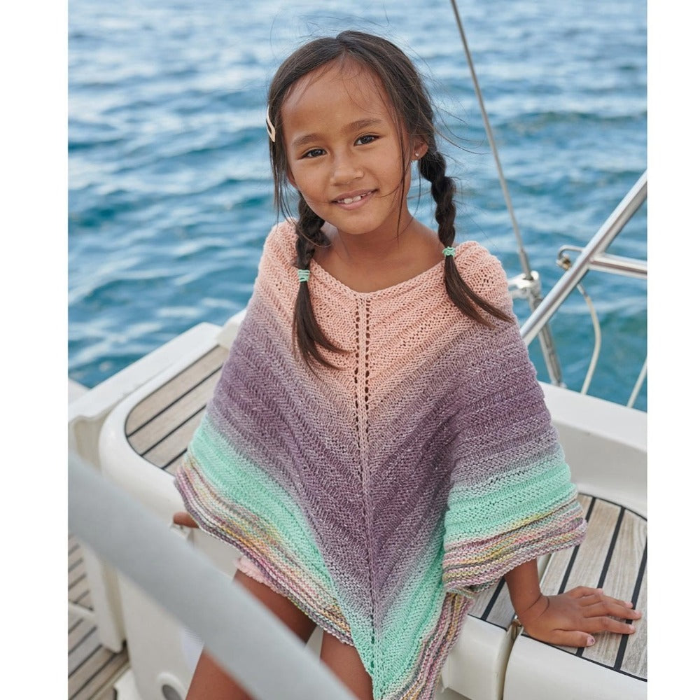 Katia Fair Cotton Craft 175 Colour Child's Knitted Poncho