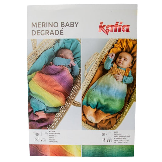 Katia Merino Baby Degrade 300 Lilac/Light Brown/Pink Pattern