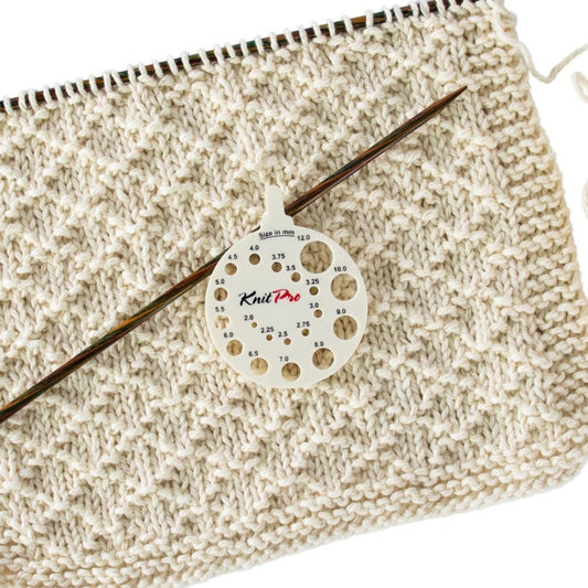 KnitPro 10991 Knitting Needle View Sizer-Ivory Round