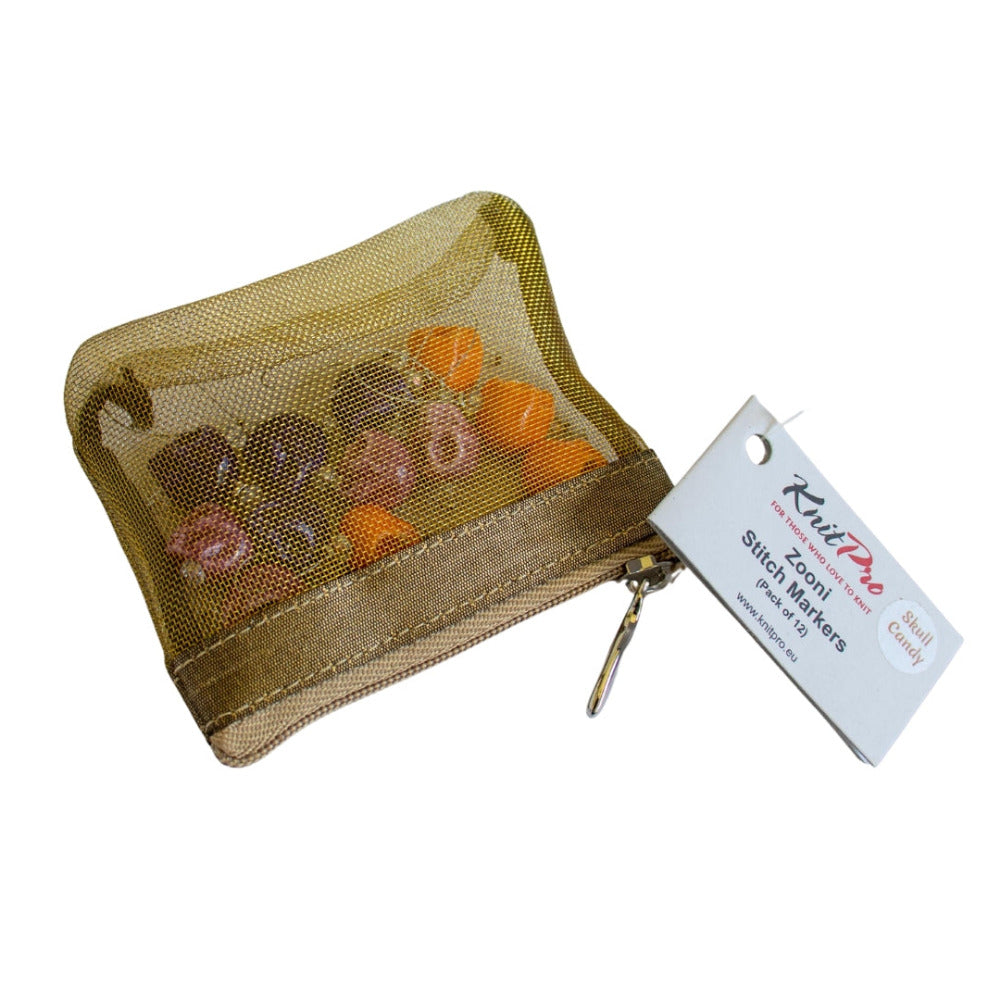 KnitPro 11253 Zoonie Stitch Marker Skull Candy Pack of 12