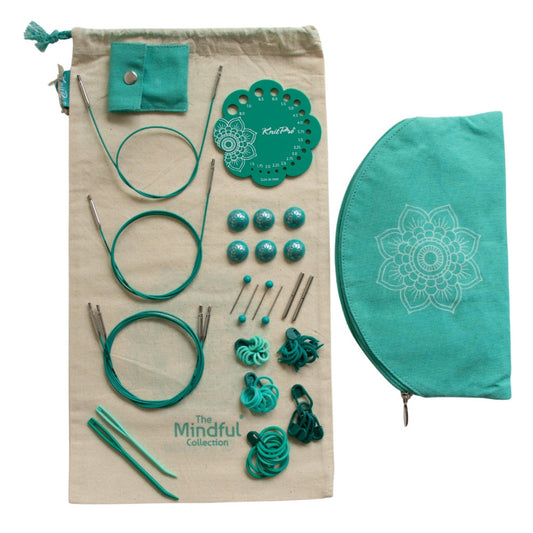 KnitPro The Mindful Collection "The Gratitude Set" of Interchangeable Circular Knitting Needles - 13cm, plus Accessories