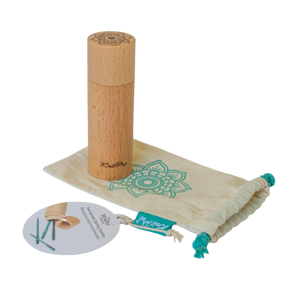 KnitPro 36635 The Mindful Collection Teal Wooden Darning Needles