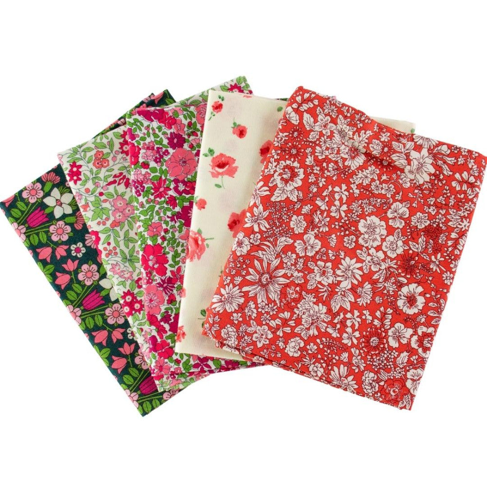 Liberty Fat Quarter 5 Piece Bundle Flower Show Midsummer