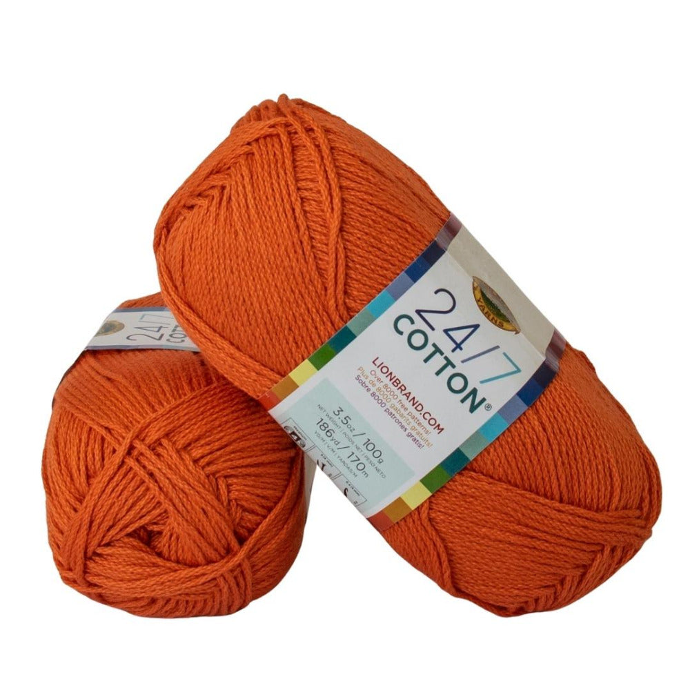 Lion Brand 24/7 Cotton 761-133 Tangerine