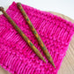 Malabrigo Rasta 093 Fucsia Knitted Drop Stitch Scarf