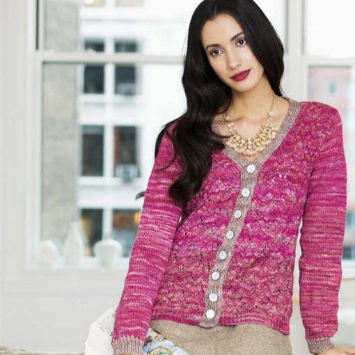 Malabrigo Book 10 Rios London Terrace Wave-Lace Cardigan 